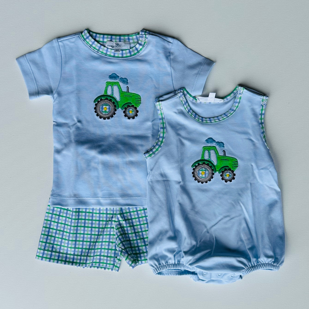 Tractor Tales Applique Boy Bubble