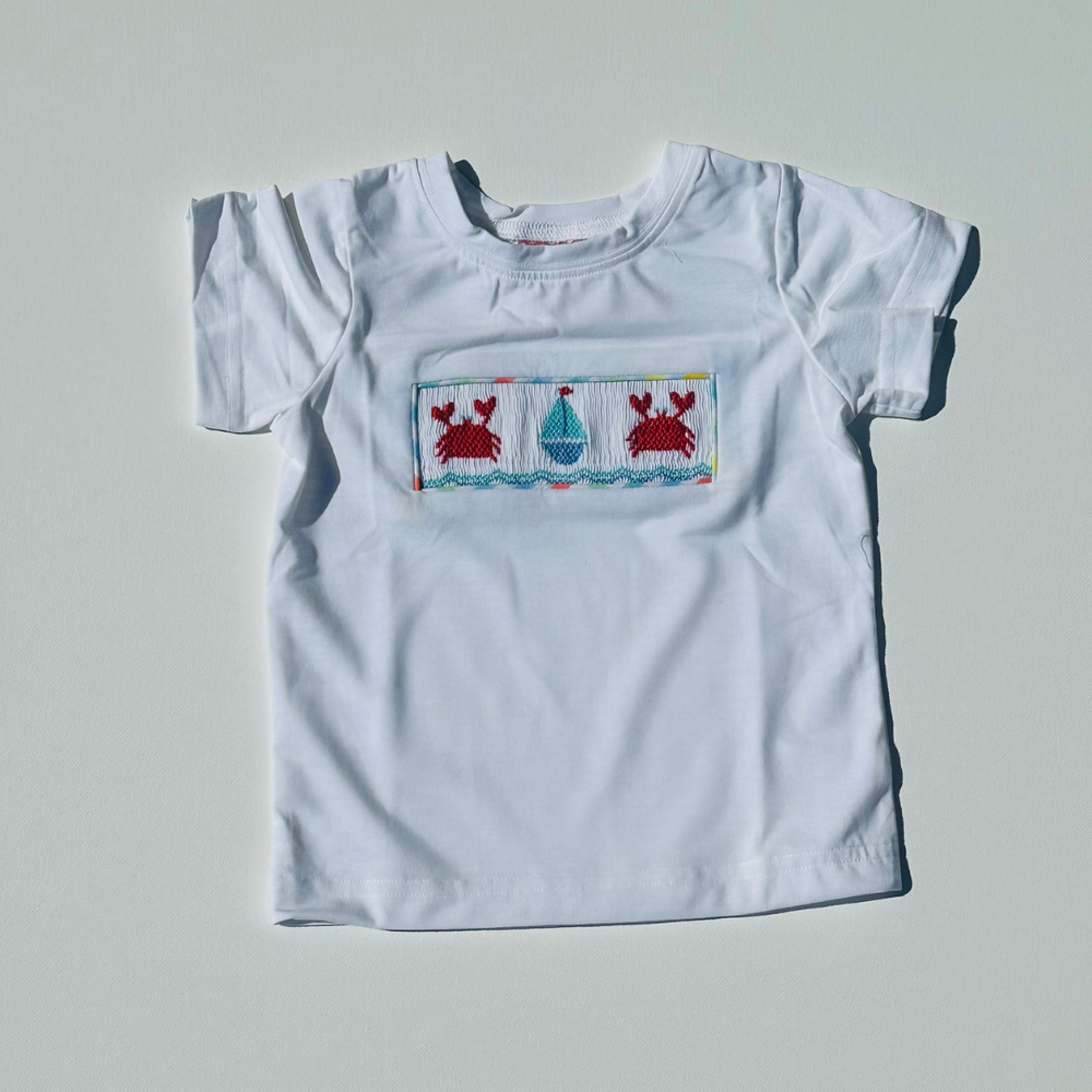 Sailing Crabs Smocked T-Shirt