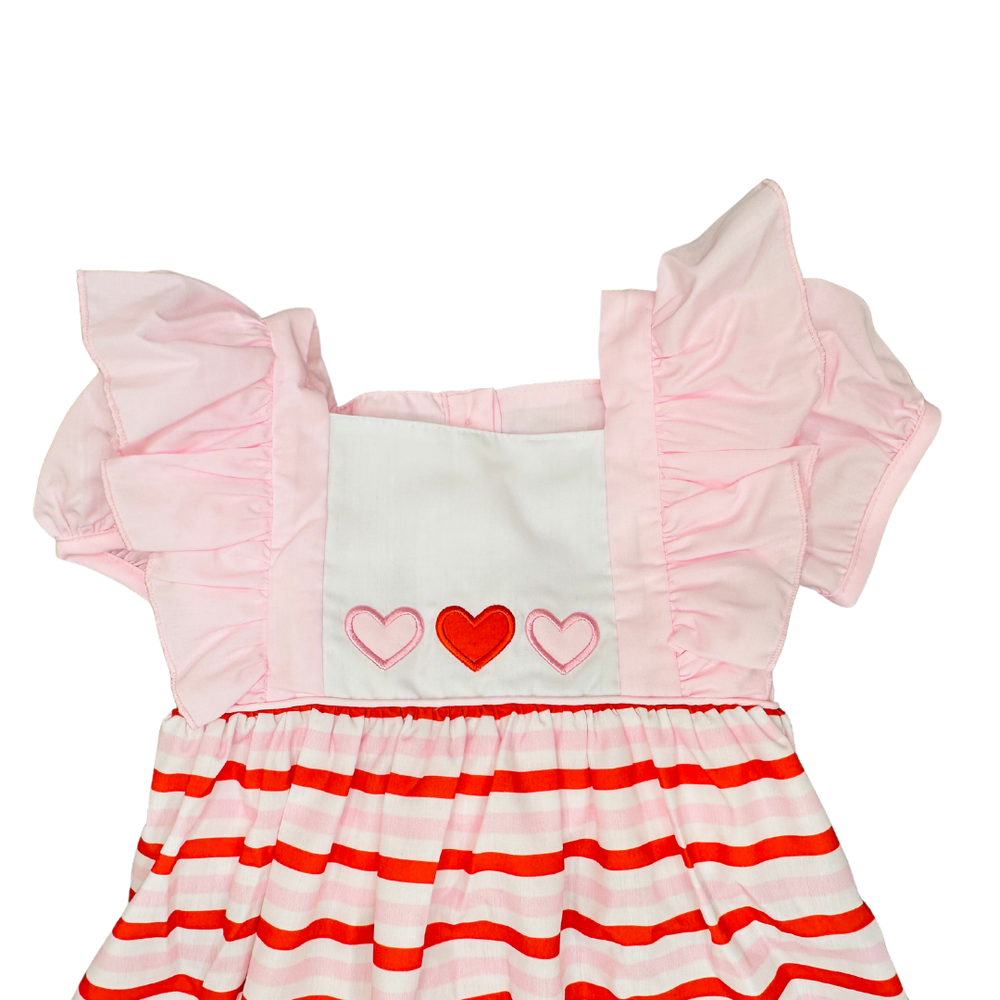 3 Heart Stripe Dress