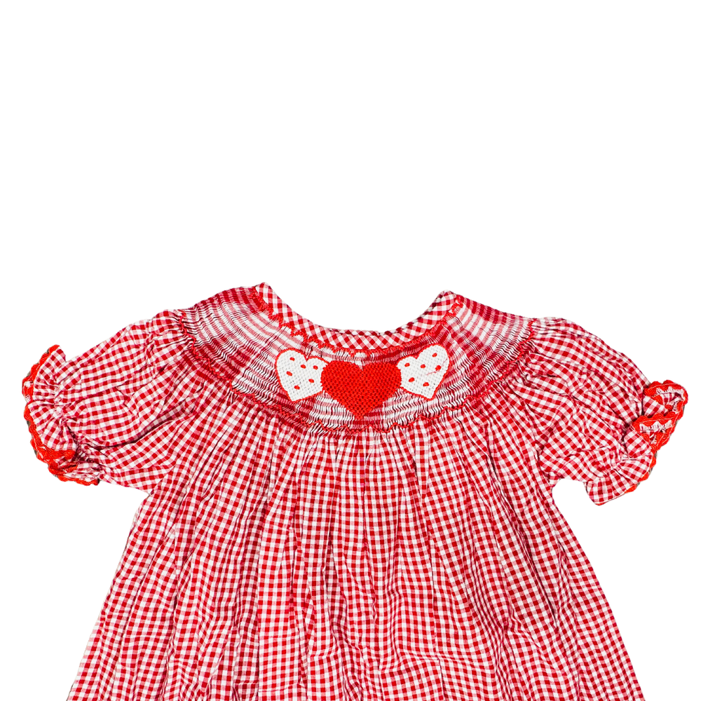 3 Heart Gingham Dress