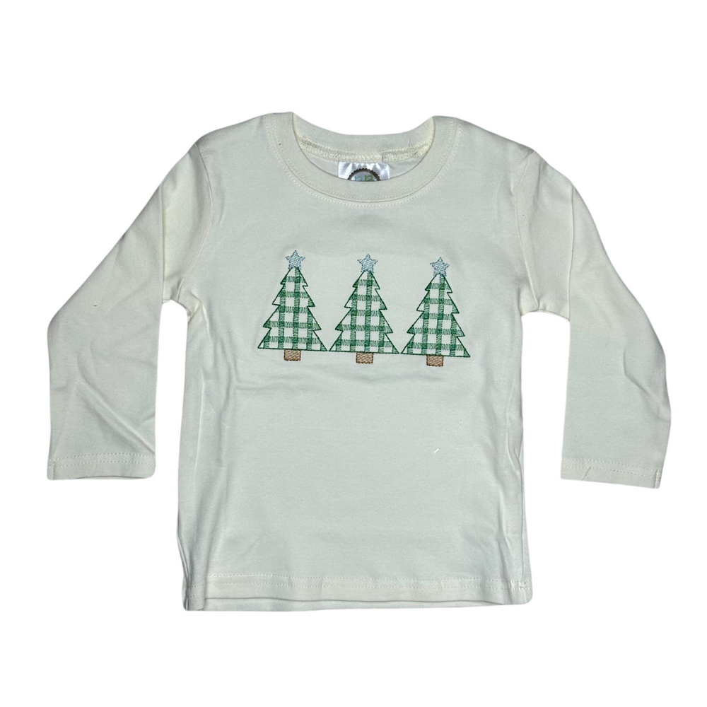 Christmas Monogram Tree- Boys Shirt