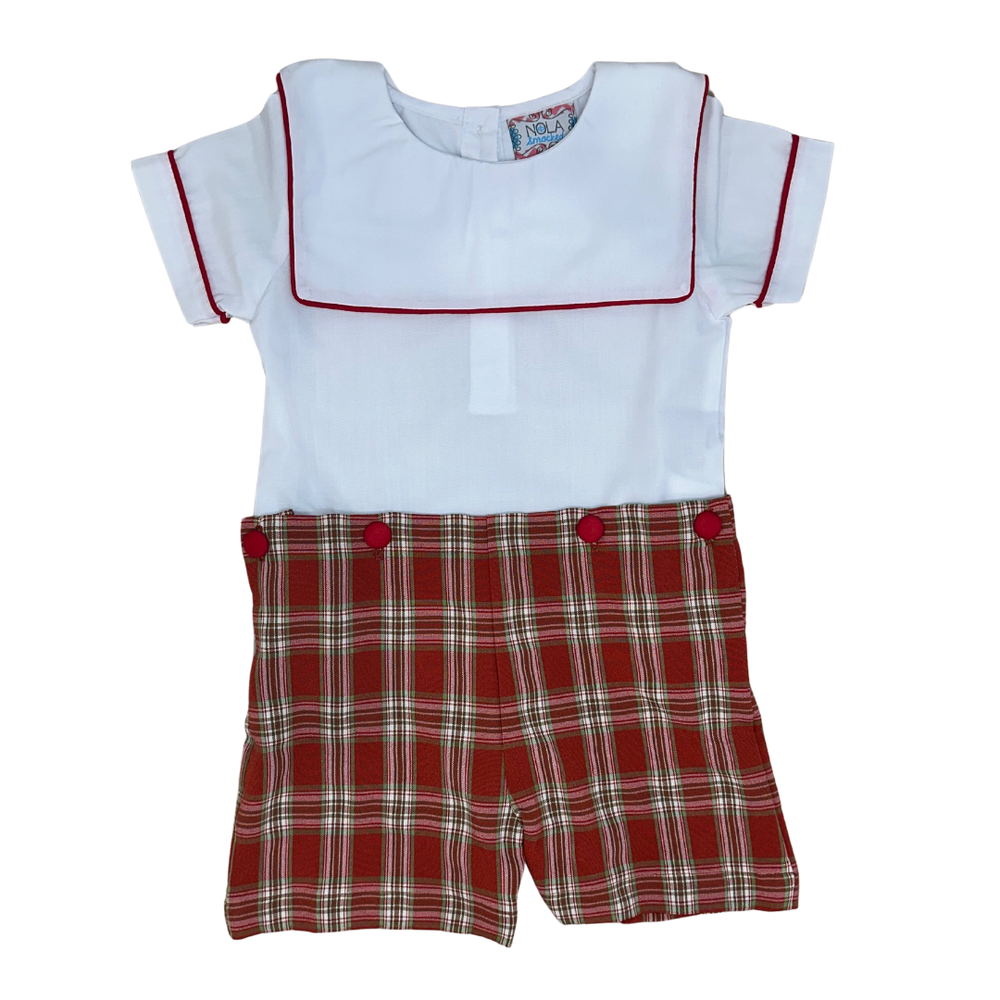 A Very Merry Christmas Plaid Short Set