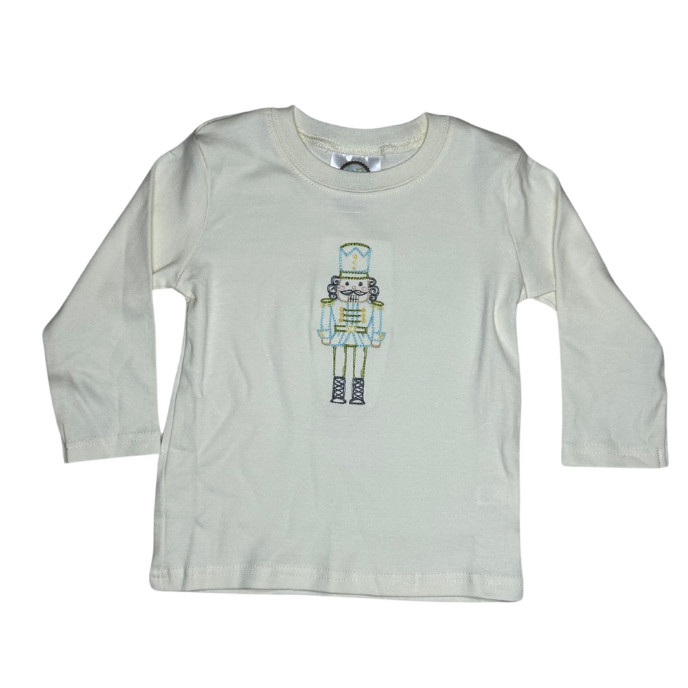 Christmas Monogram Nutcracker- Boys T-shirt