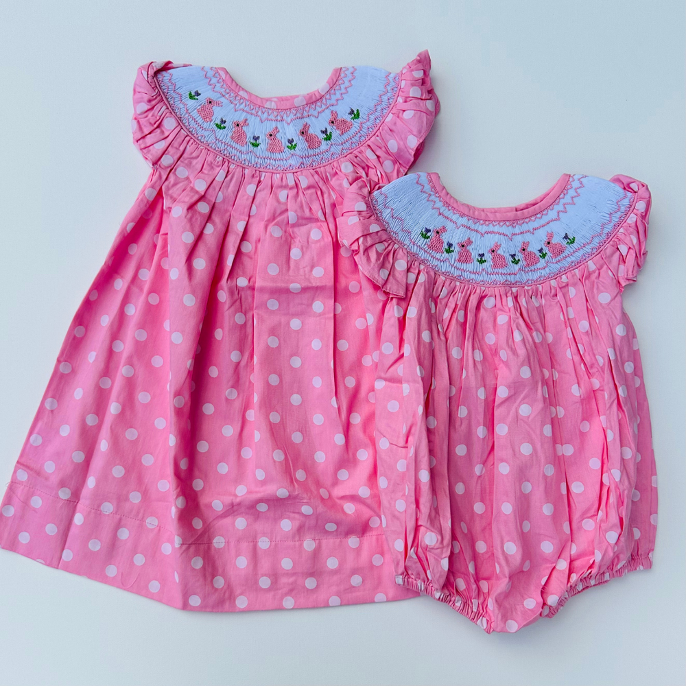 
                      
                        Grace Smocked Bunnies Dress
                      
                    