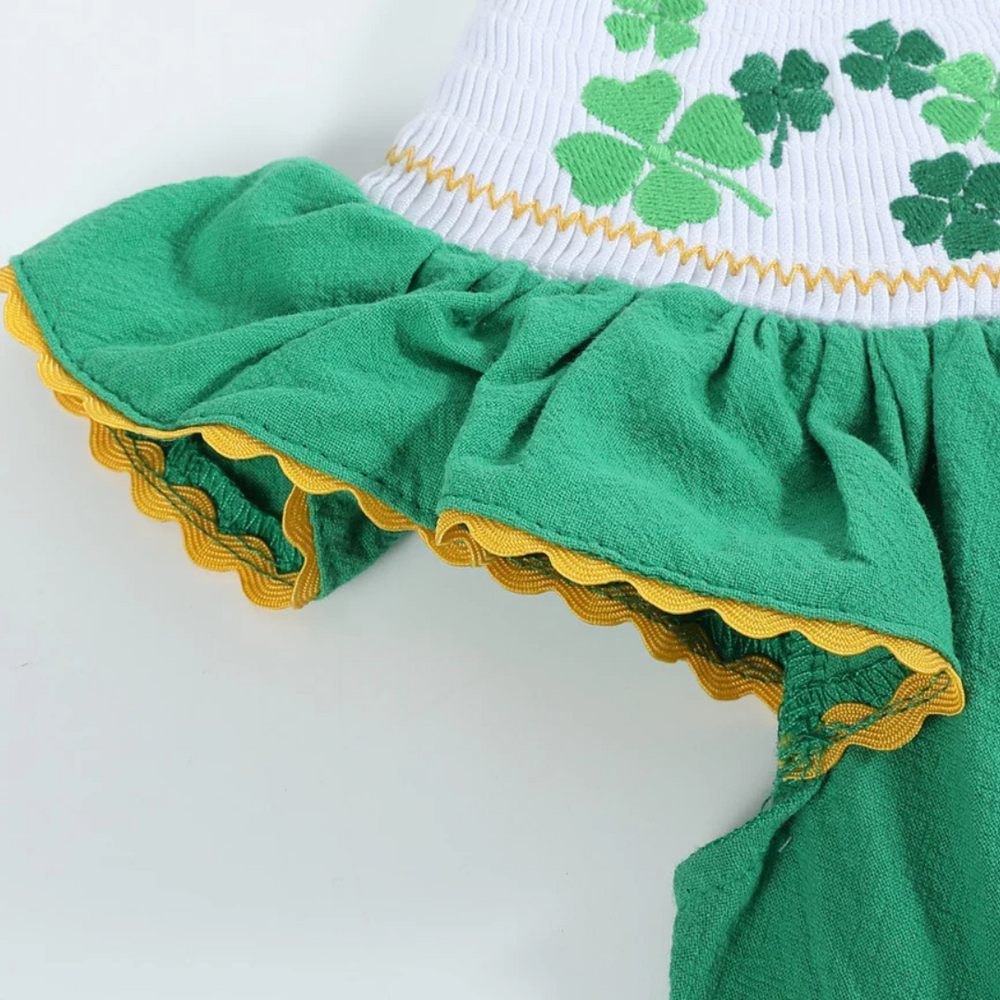 
                      
                        St Patrick Day Ruffle Sleeve Dress
                      
                    