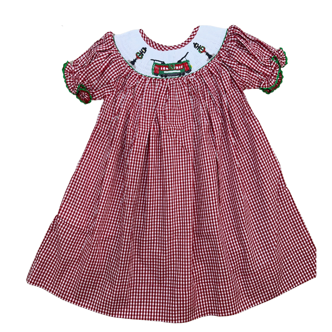 Christmas In New Orleans Smock Dress A Baby's Closet Christmas In New Orleans Smock Dress A Baby's Closet