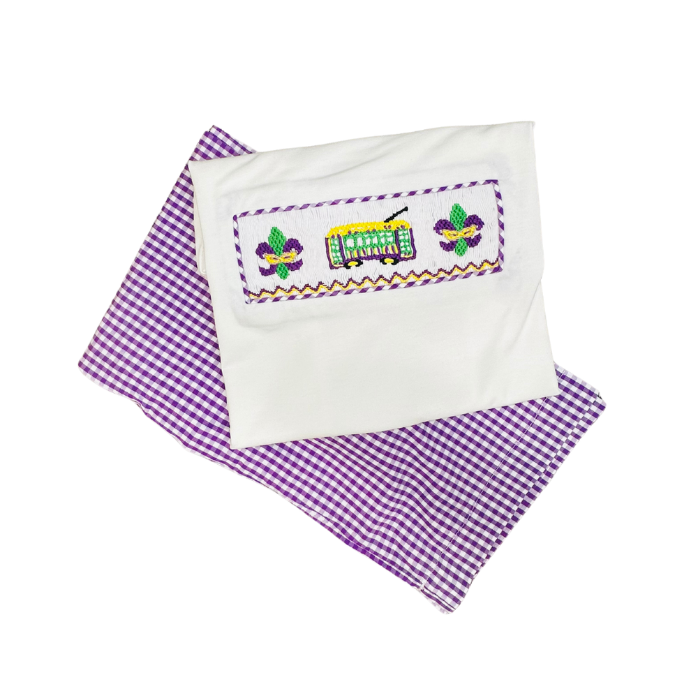 Mardi Gras Streetcar Gingham Pant Set