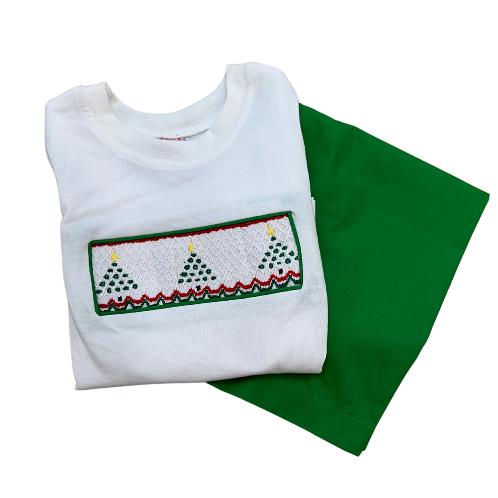 Christmas Tree Smock Pant Set