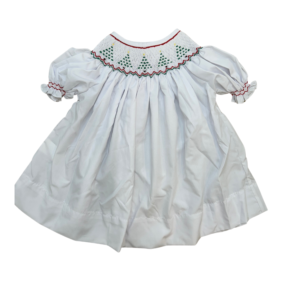 Christmas Tree Smock Ruffle Set (Girls)