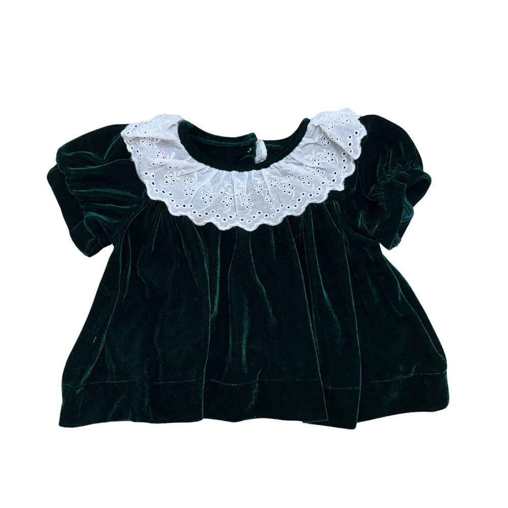 Christmas Velvet Set Ruffle Pants