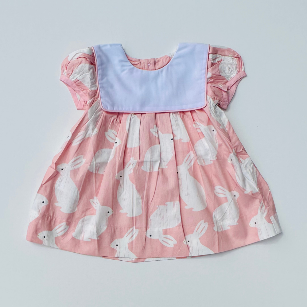 
                      
                        Pink/White Bunnies Bib Dress
                      
                    