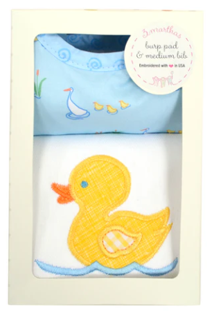 Duck Burp Cloth/Bib Gift Box Set