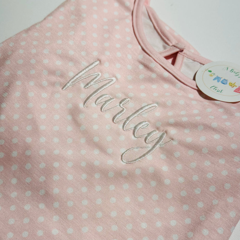 Pink Polka Dot Pajamas