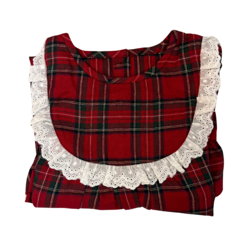 Traditional Christmas Plaid Night Gown