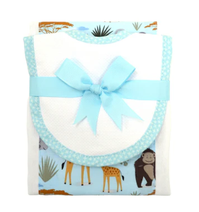 Giraffe Burp Cloth/Bib Gift Set