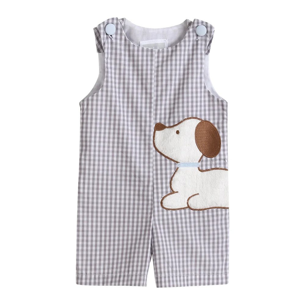 Gray Gingham Puppy