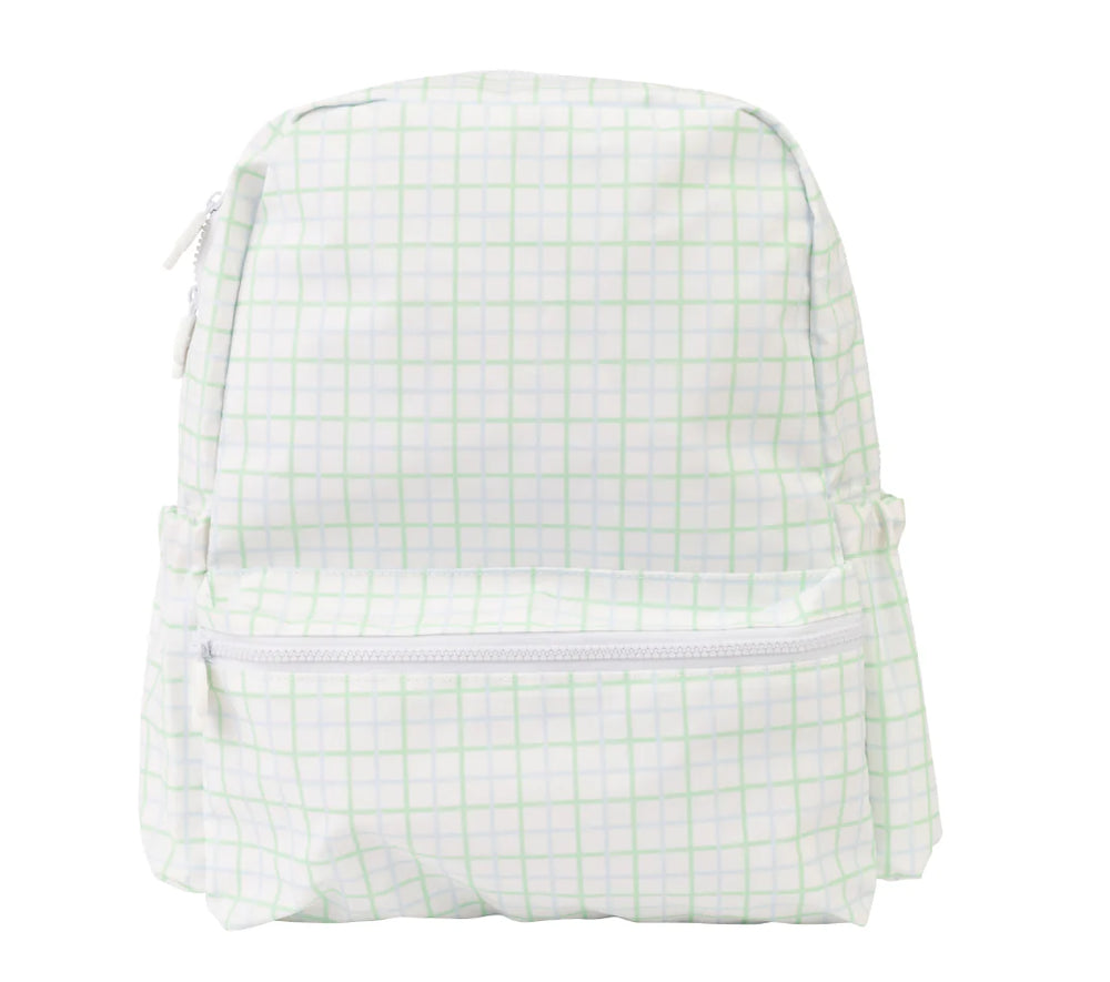 Everyday Backpack (Blue, Green & White Gingham)