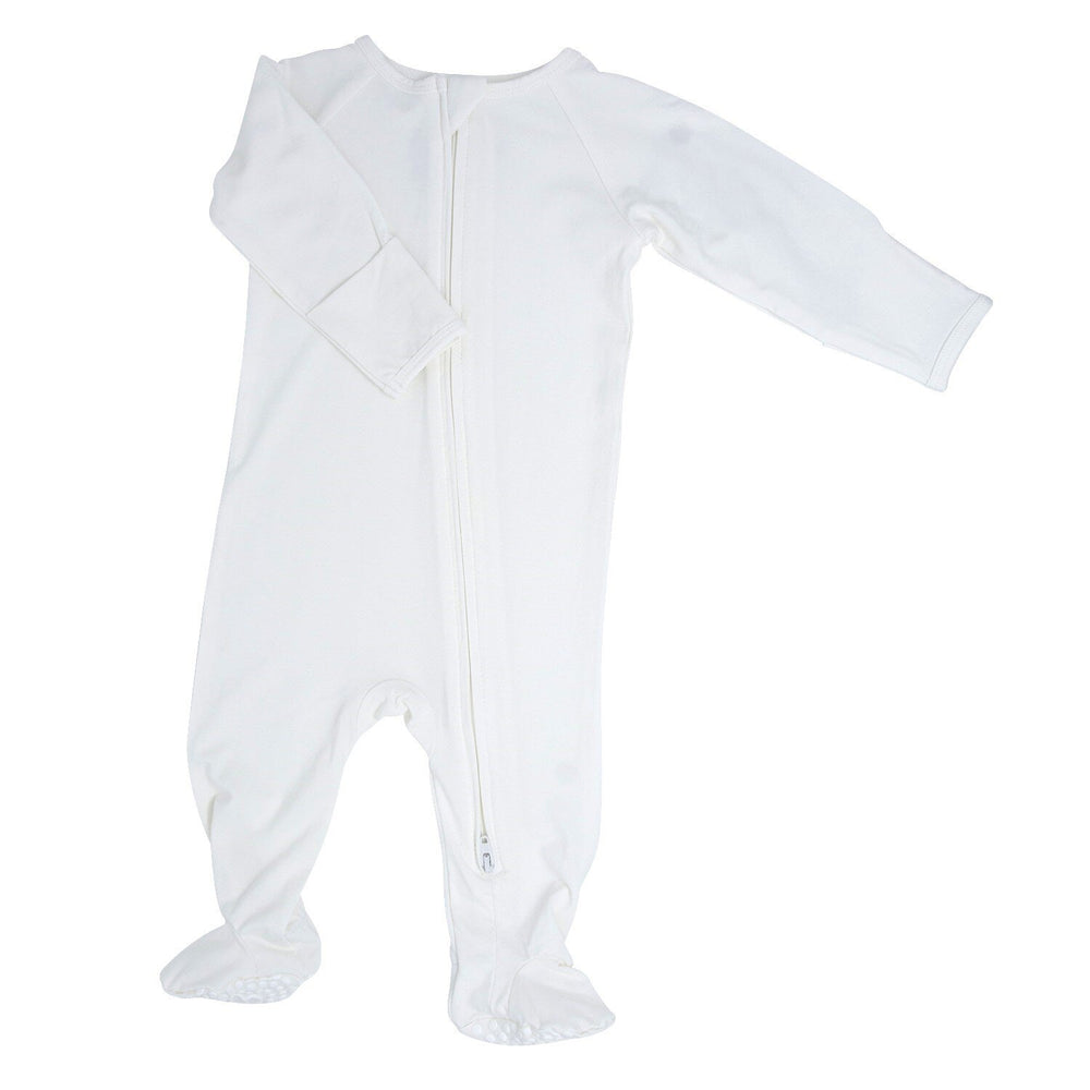 Zipper Footie Whispery White